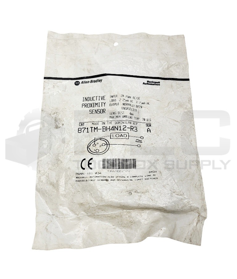NEW SEALED ALLEN BRADLEY 871TM-BH4N12-R3 /A INDUCTIVE PROXIMITY SENSOR