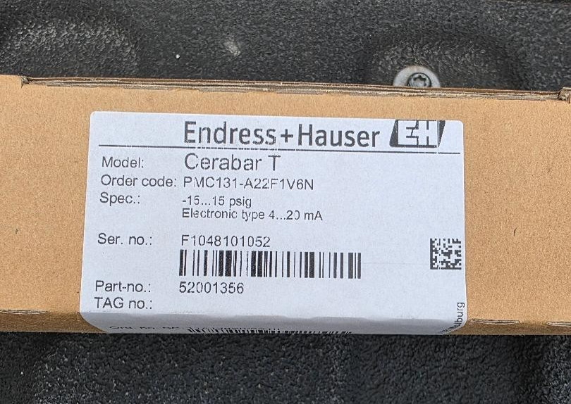 ENDRESS+HAUSER PMC131-A22F1V6N 4-20 mA 11-30VDC -15-15PSI Pressure transducer