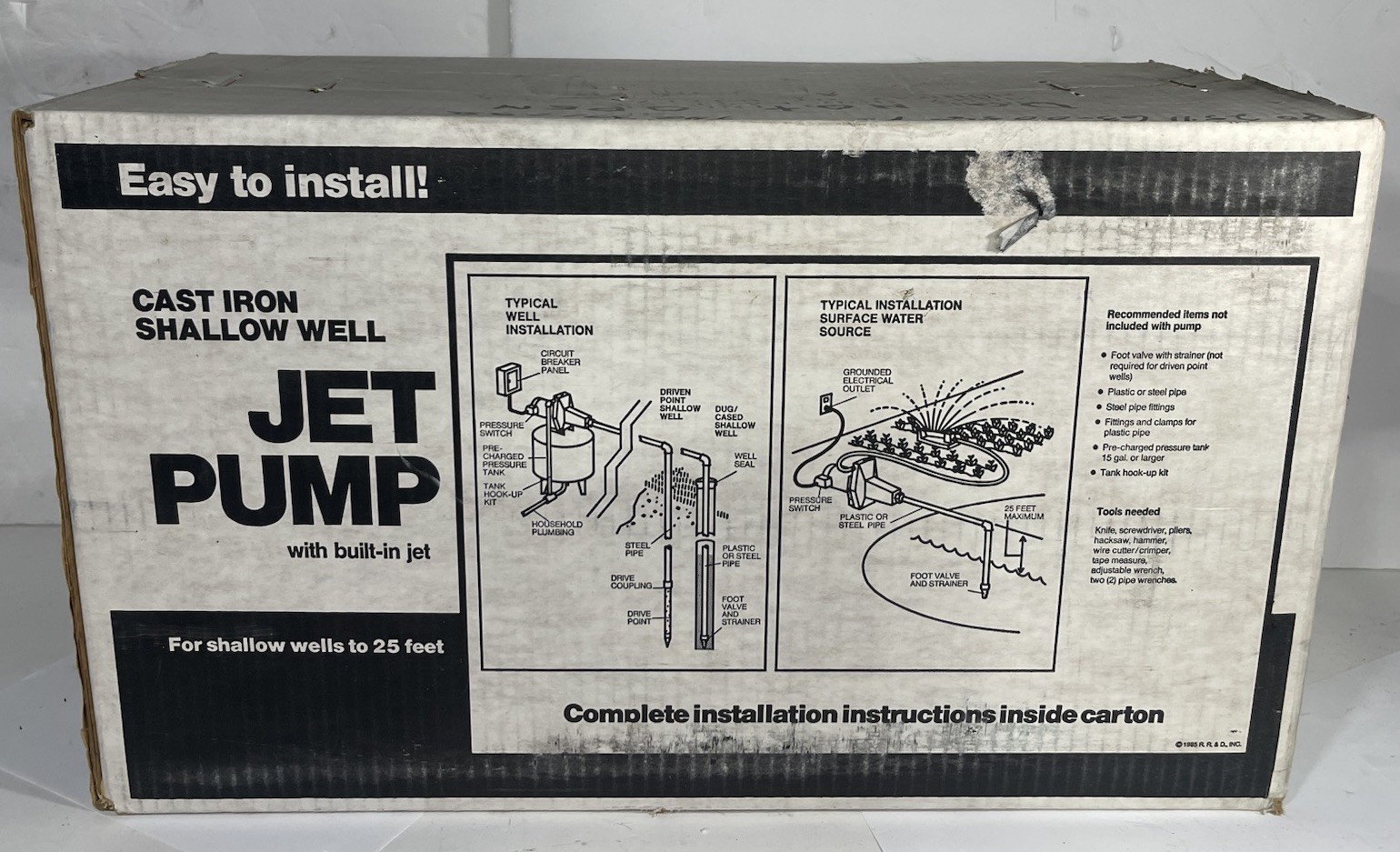 NEW FLOTEC 1/3 HP, 115V CAST IRON 25 Feet SHALLOW WELL JET PUMP FP4101-01