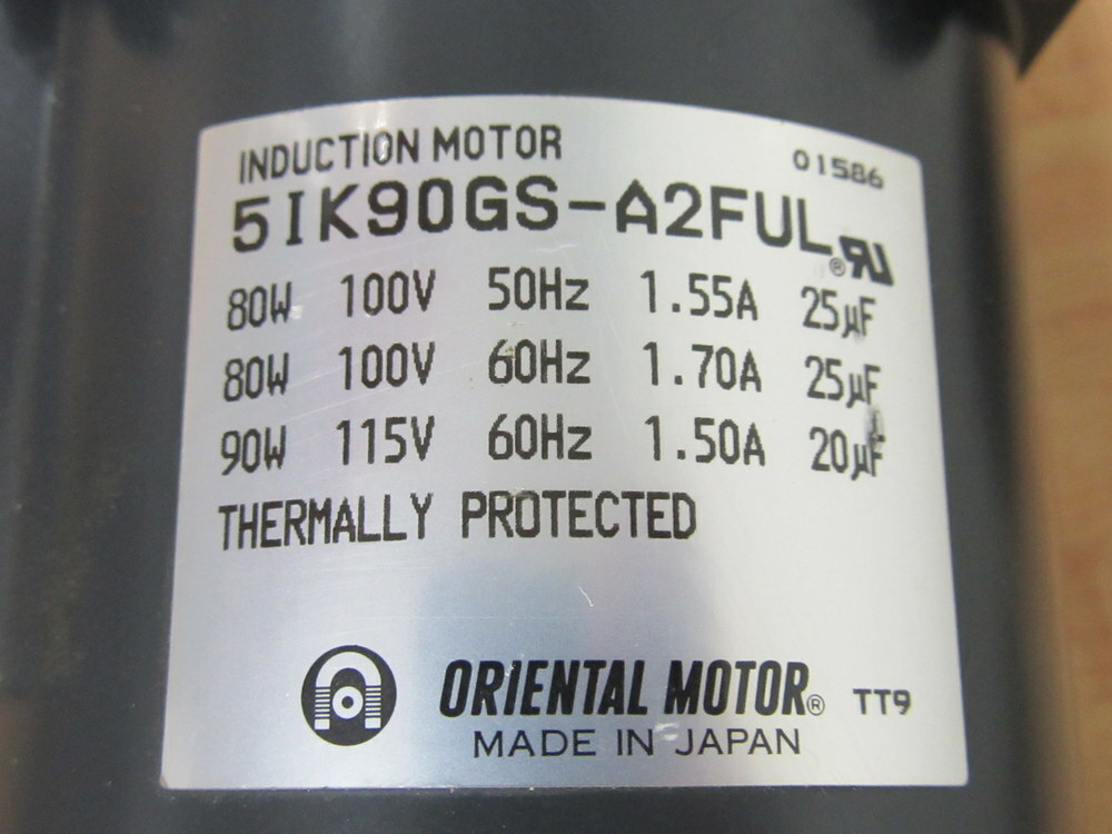 Oriental Motor 5IK90GS-A2FUL Induction Motor 5IK90GSA2FUL
