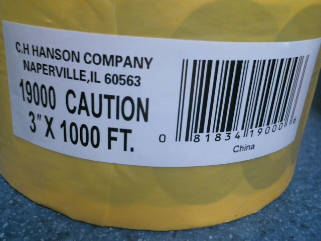 C.H. Hanson 19000 Caution Tape, 3″ x 1000′, FREE SHIPPING