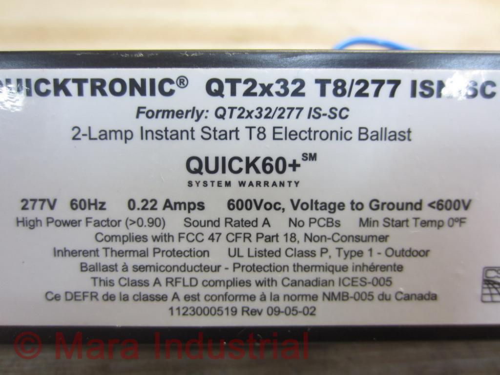 Sylvania QT2X32T8/277-ISN-SC Ballast QT2X32T8277ISNSC
