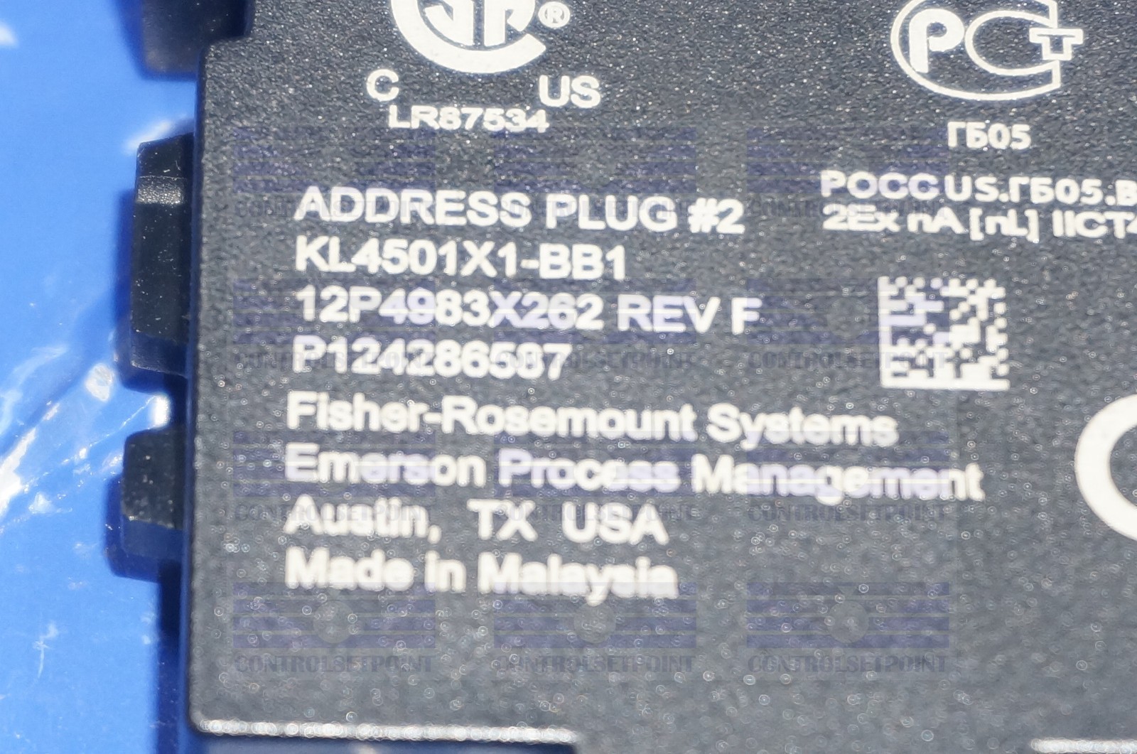 EMERSON DELTAV KL4501X1-BB1 ADDRESS PLUG #2 KL4501X1BB1 12P4983