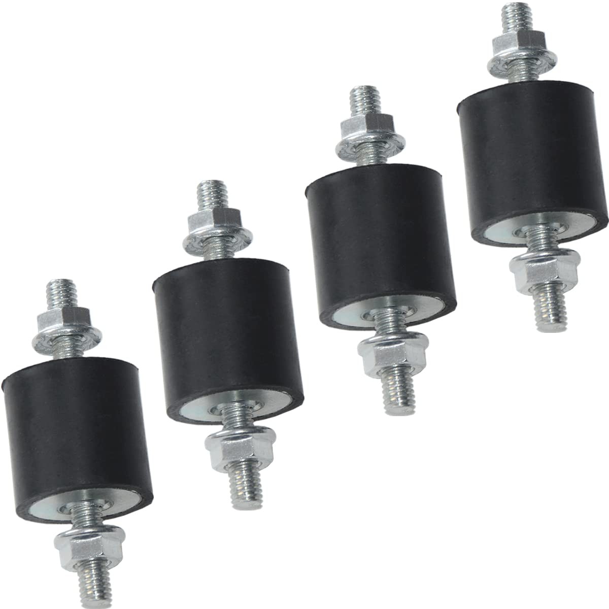 4pcs 25 x 25mm Rubber Mounts Rubber Vibration Isolator Mounts Shock Absorber wit