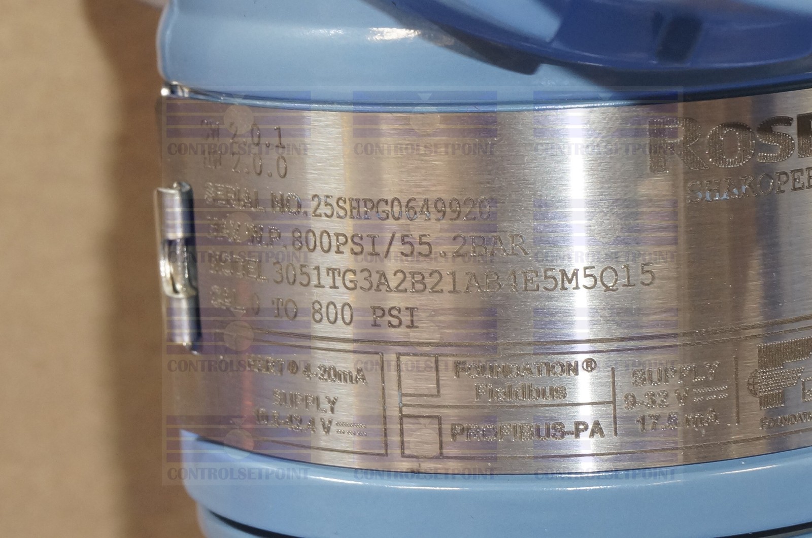 EMERSON ROSEMOUNT 3051TG3A2B21AB4E5M5Q15 PRESS TRANS 3051 TG3A2 ID49920