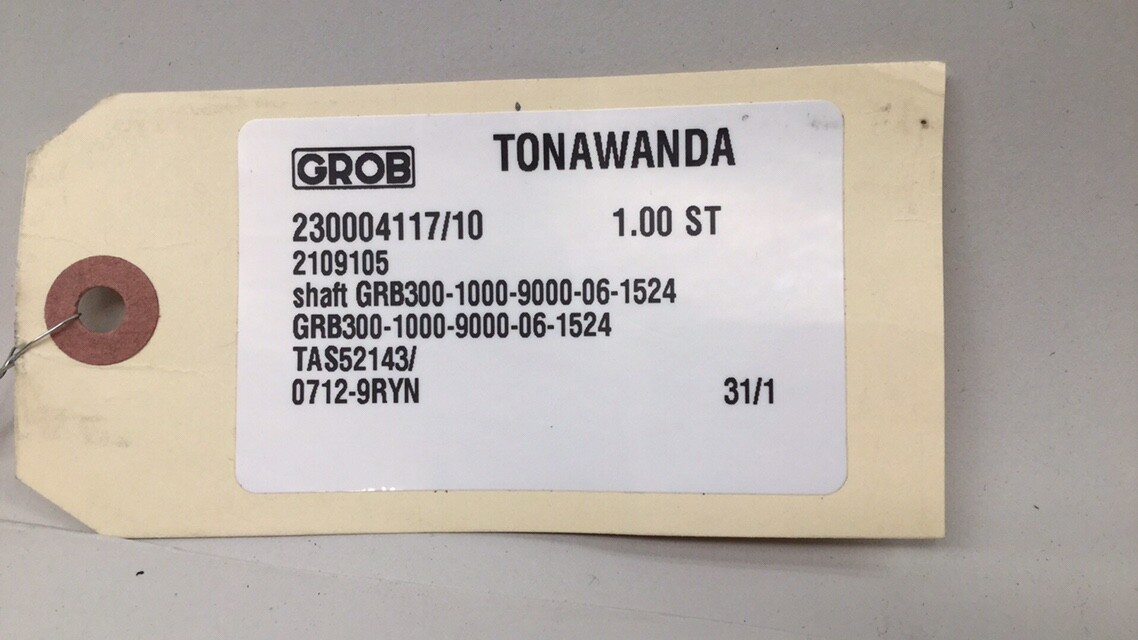 Grob 2109105 Solid Shaft 13/16″ OD 60″ OAL GRB300-1000-9000-06-1524