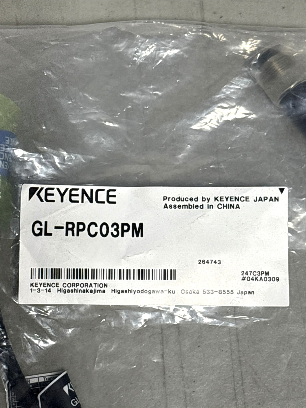Keyence GL-RPC03PM Light Curtain Cable 5 Pin GL-R Series Cable 0.3m/PNP – NEW