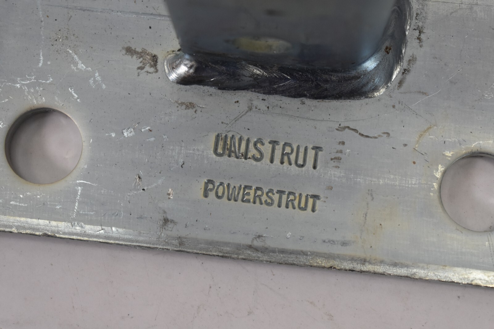 Unistrut Power Strut Channel Post Base 6″ x 6″ 6 Hole Electroplated Steel Unit