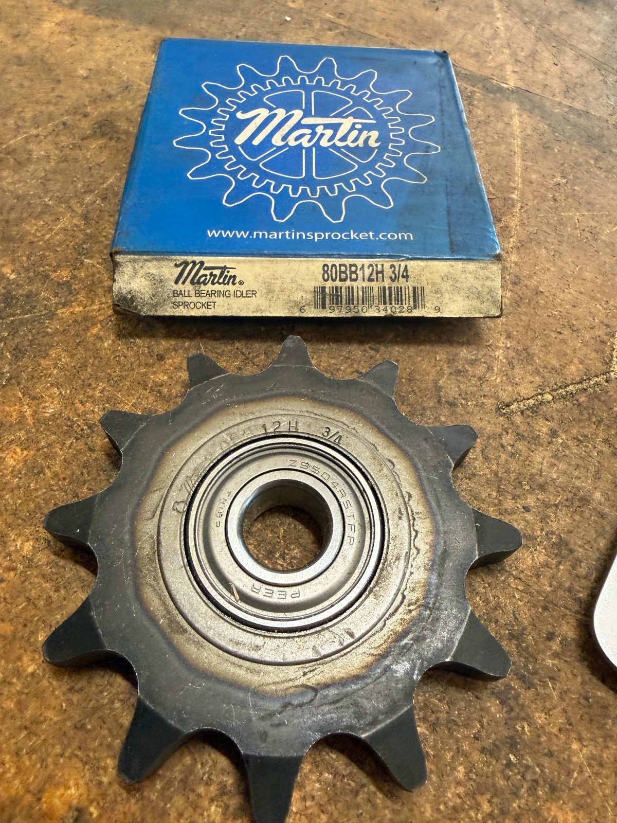 MartiN 80BB12H-3/4″ Idler Sprocket Insert Bearing 204KRR2 for #80 Roller Chain*