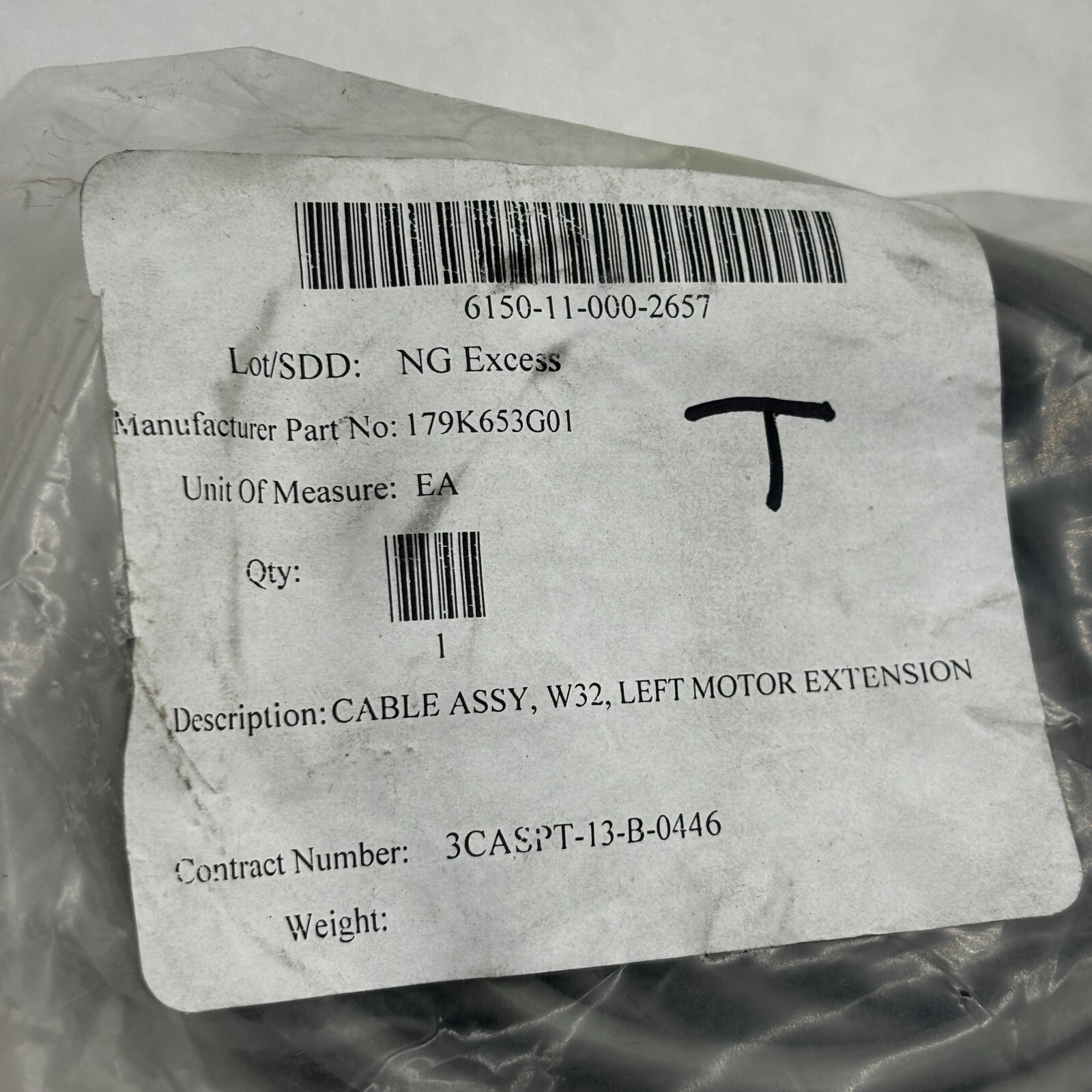 Turck 179K653G01 CABLE ASSY W23 LEFT MOTOR EXTENSION 🔔