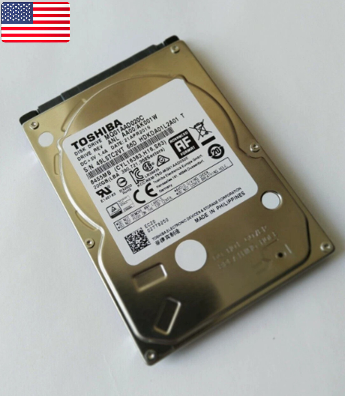 One Brand New TOSHIBA MQ01AAD020C 200GB 2.5″ 4200RPM HDD – US Stock