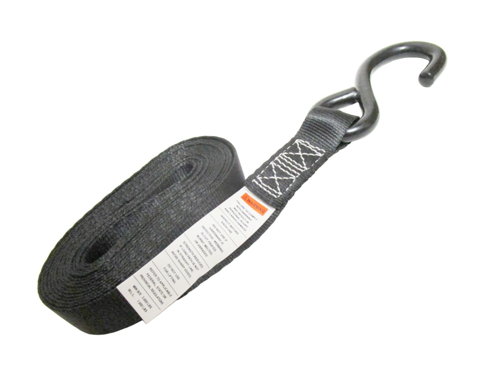 1″ x 12′ Short Tail Ratchet Tie Down Strap with S Hook Heavy Duty – Pack of Four