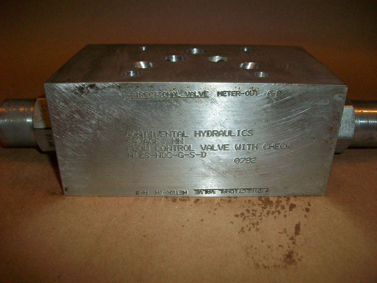CONTINENTAL HYDRAULICS N12S-NDC-G-S-D FLOW CONTROL VALVE WITH CHECK