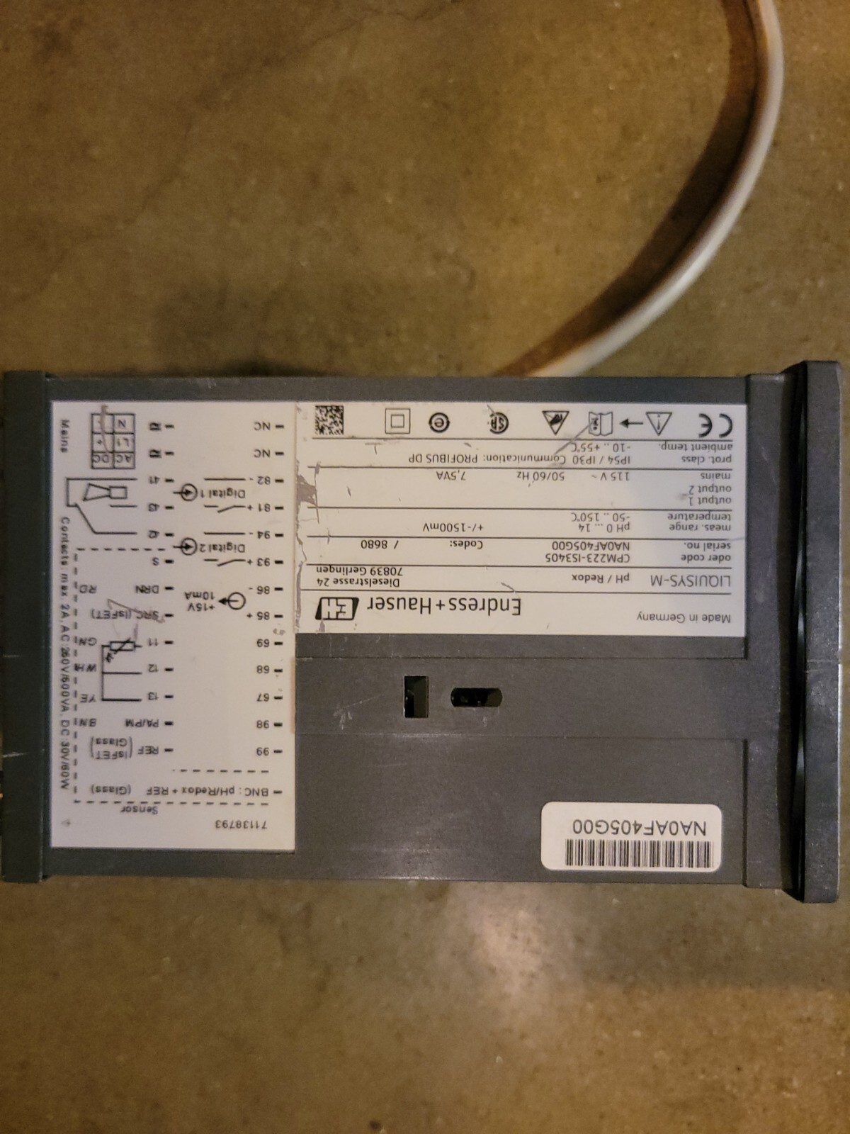 ENDRESS HAUSER CPM223-IS3405 LIQUISYS-M pH TRANSMITTER