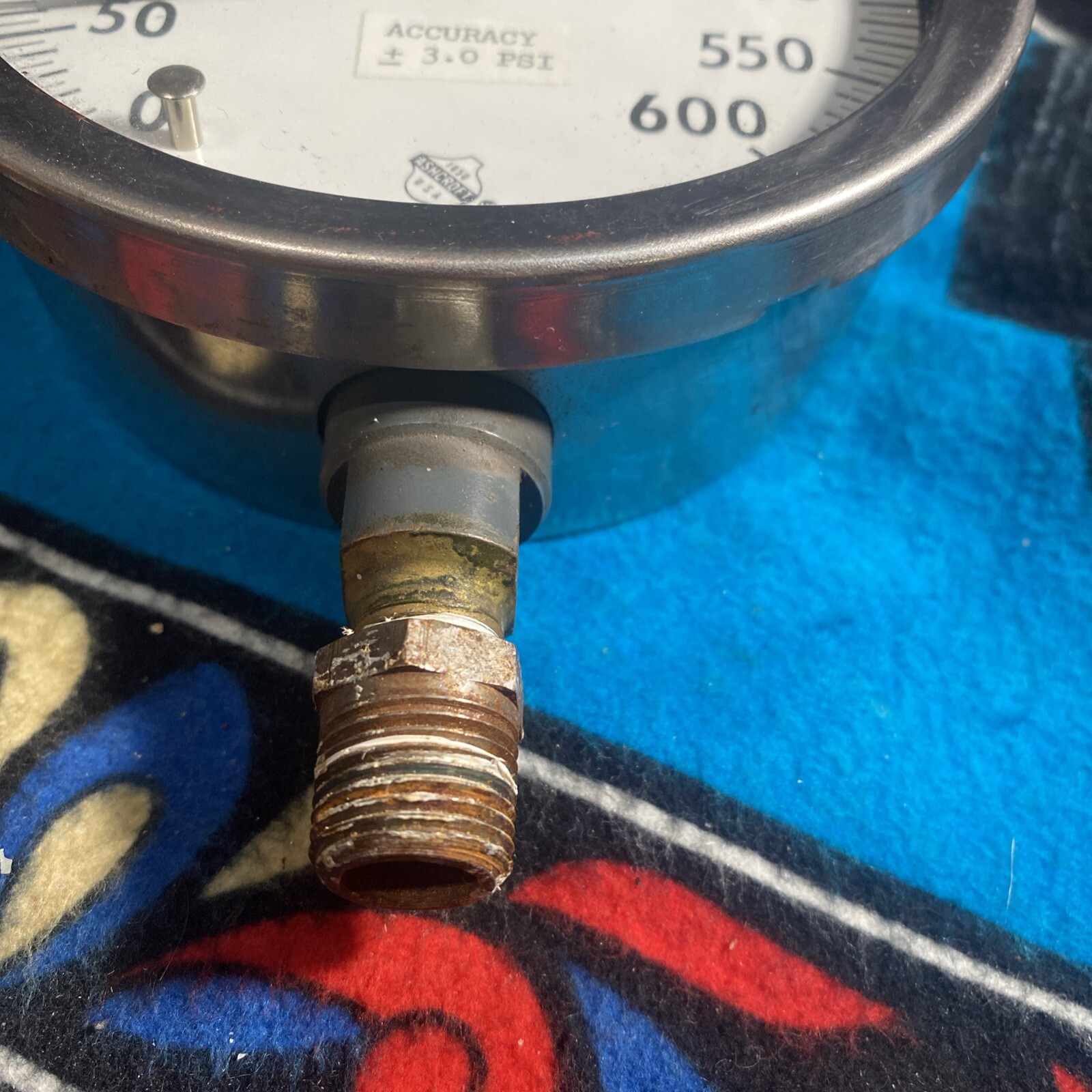 ASHCROFT 600 DURAGAUGE 4 1/2″ Used Vintage Bronze Tube