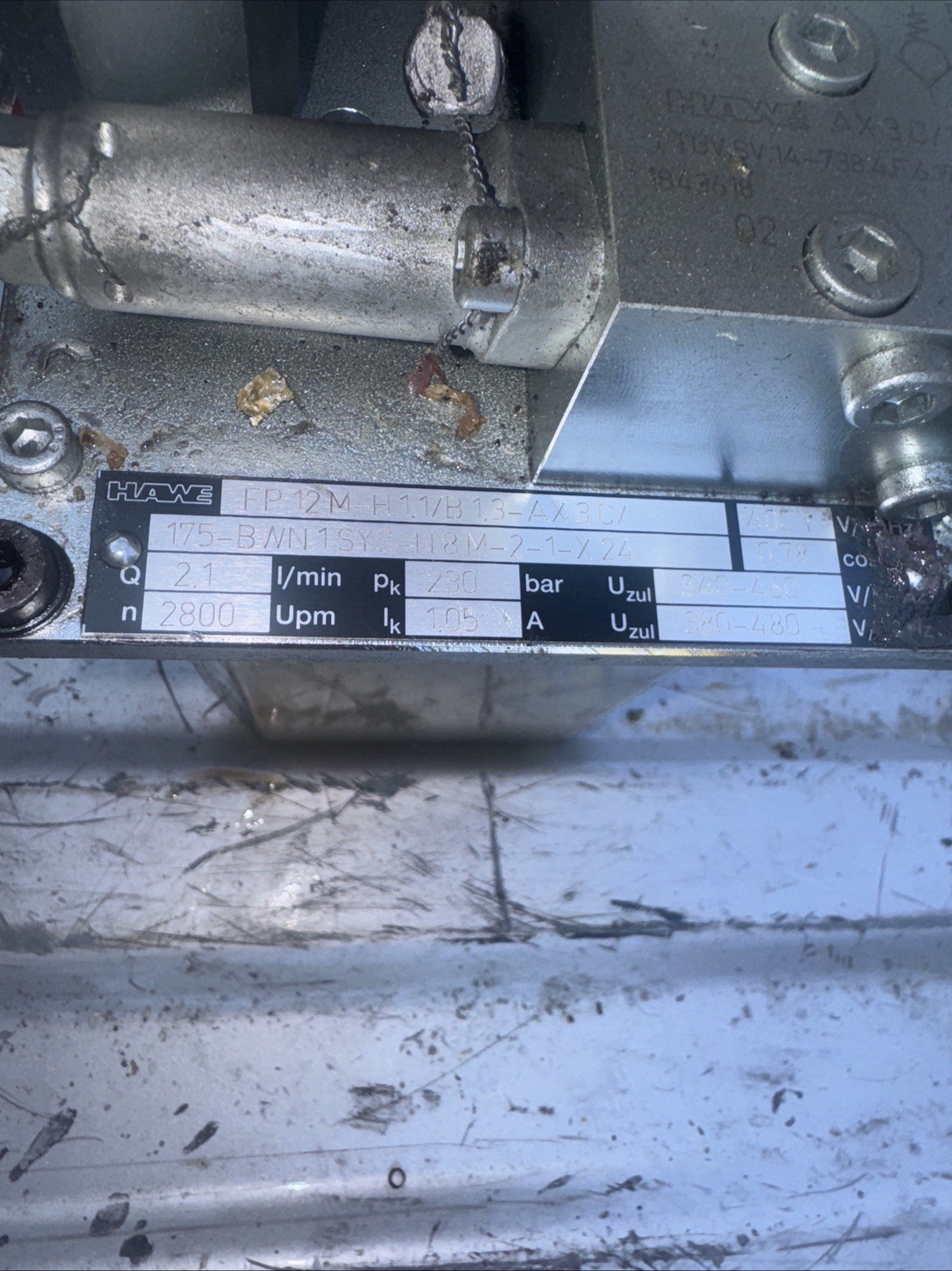 HAWE LUBRICATOR FP 12 M-H 1,1/B1,3-AX3c/175-bwn1sys-n8m-2-1-x24 MAHO MH800W CNC