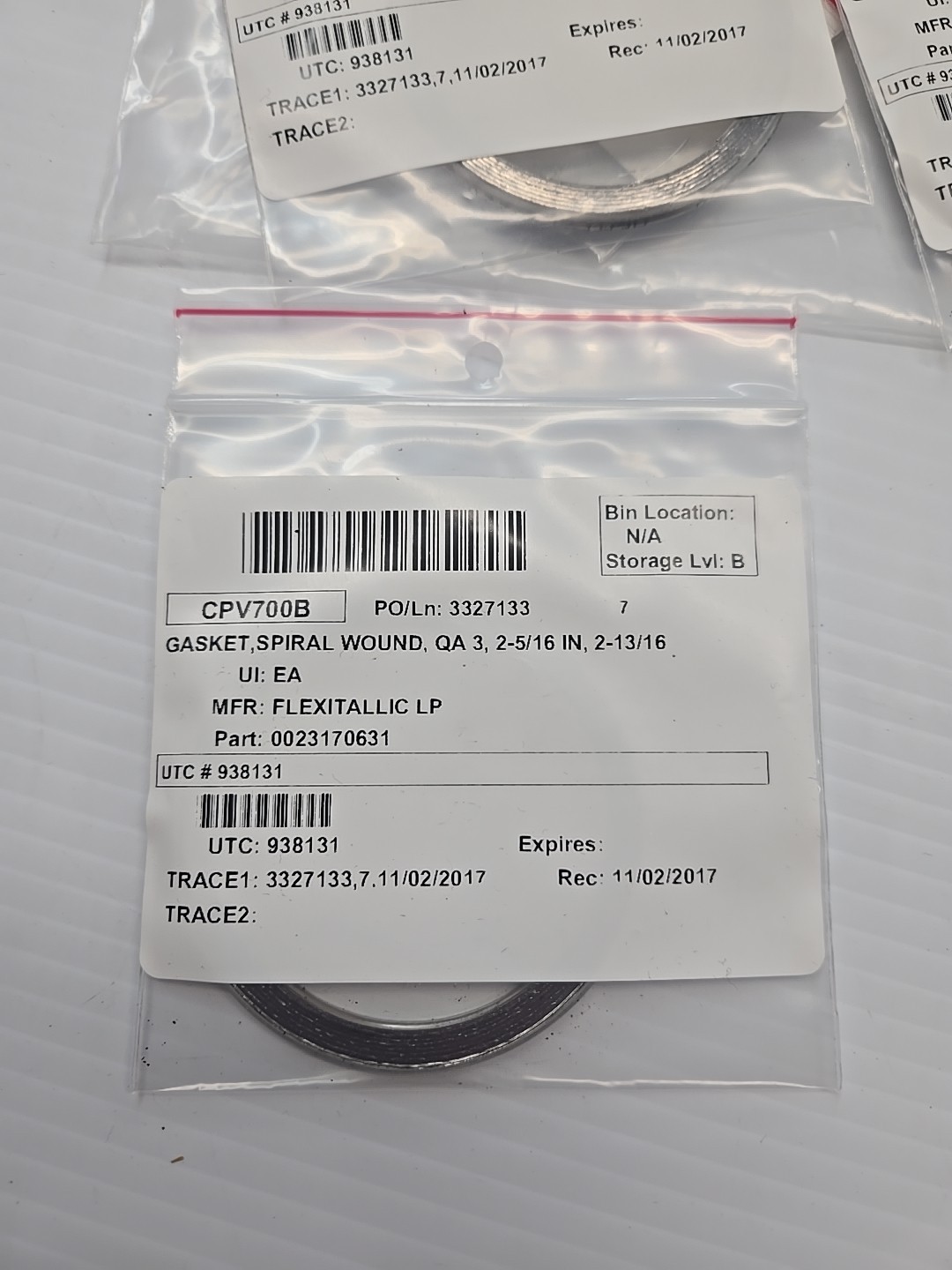 Spiral Wound Gasket 2-5/16 X 2- 13/16 Part Number 0023170631