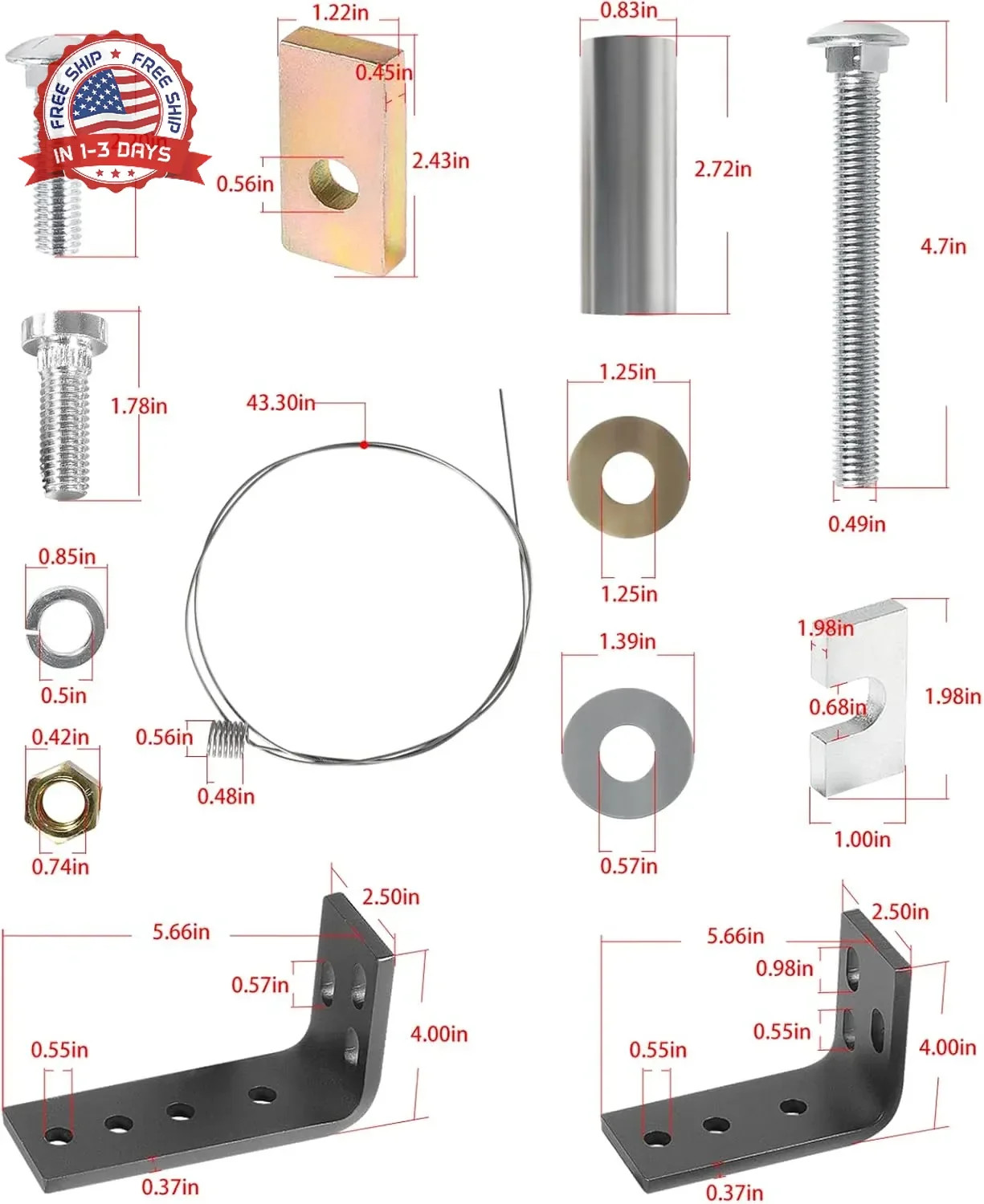 Universal 5th Wheel Installation Kit for Full-Size Trucks – Compatible with Rees