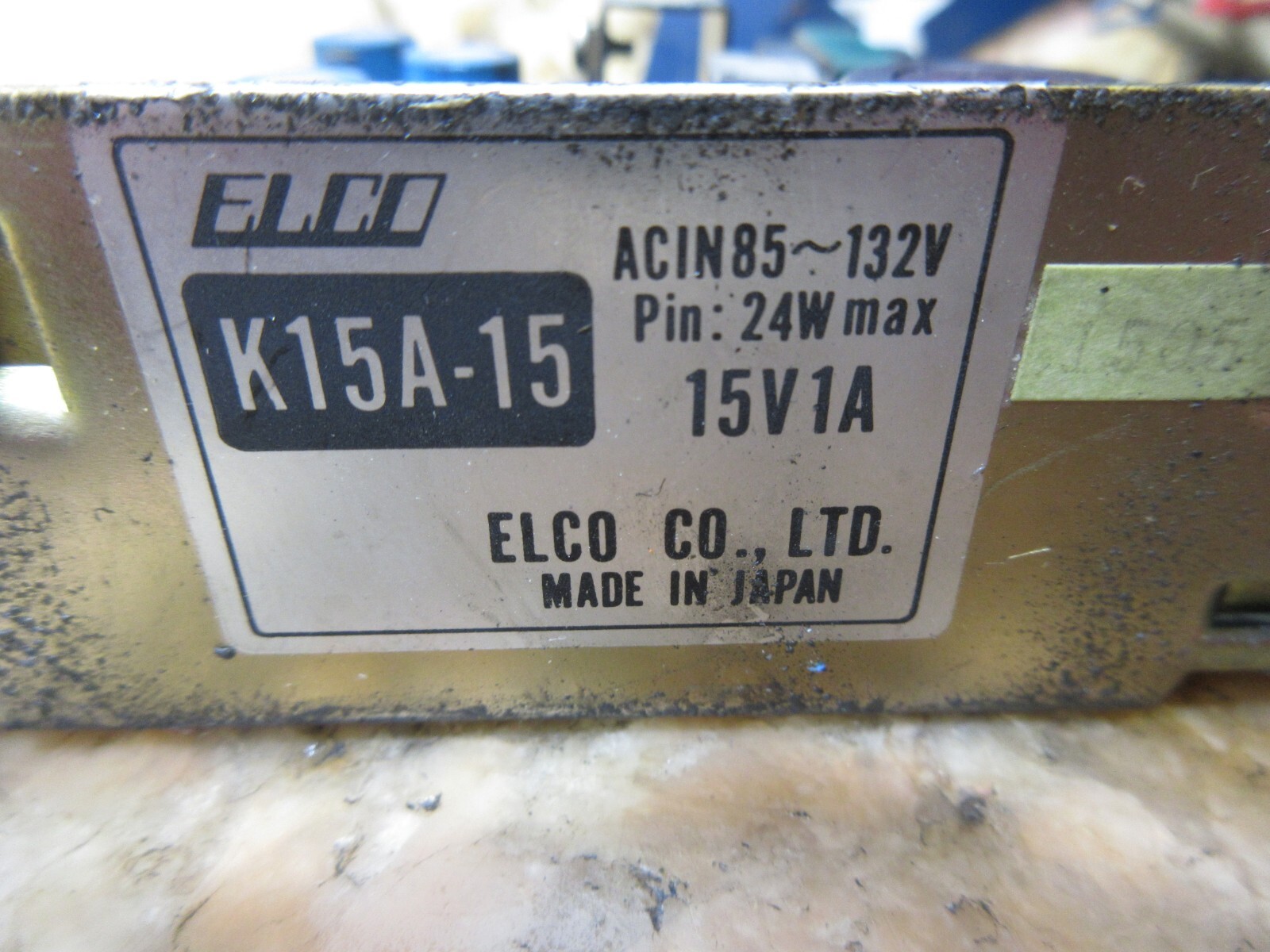 ELCO POWER SUPPLY K15A-15 15V1A 132V EACH 1