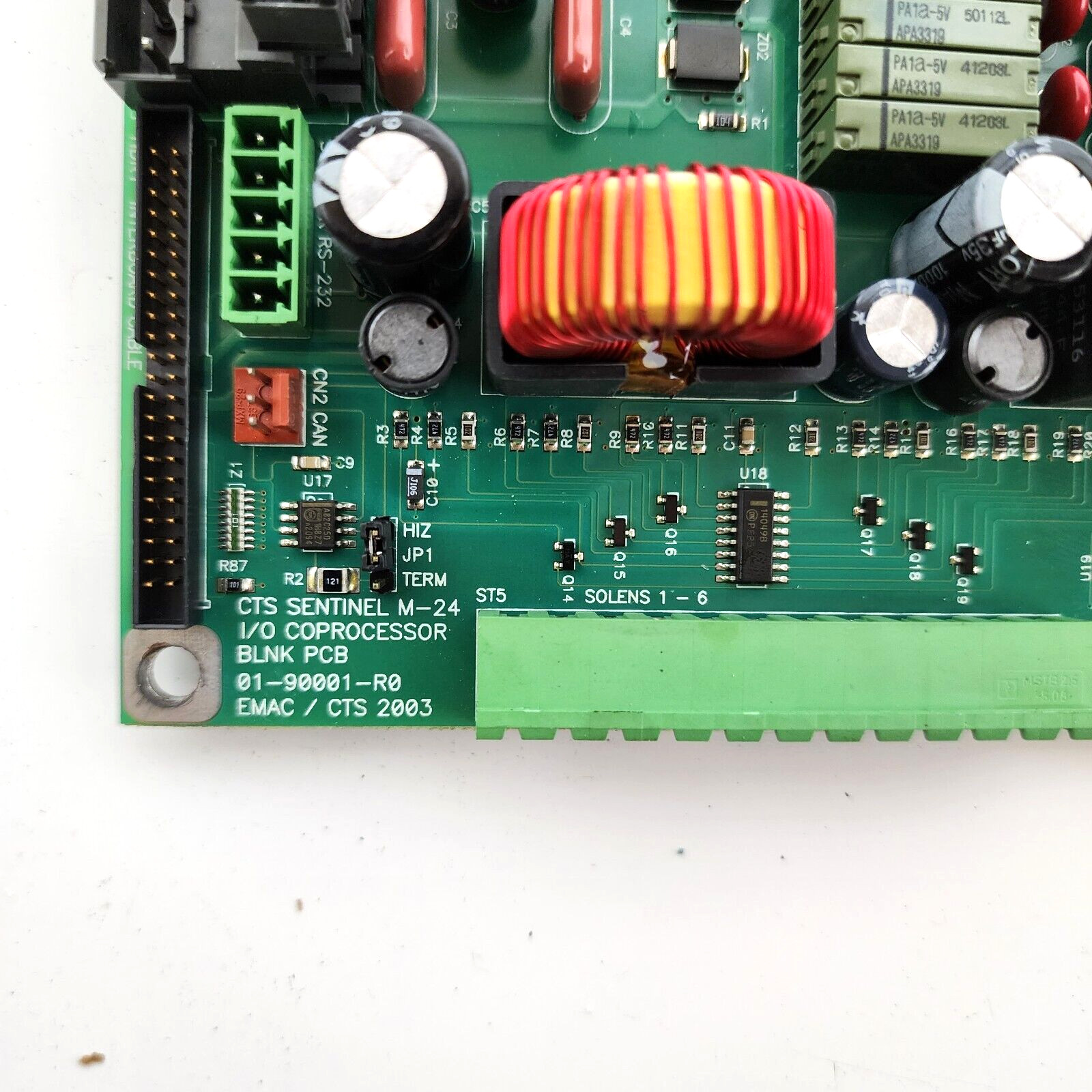 CTS SENTINEL M-24 I/O COPROCESSOR BLNK PCB 01-90001-R0 EMAC CTS 2003