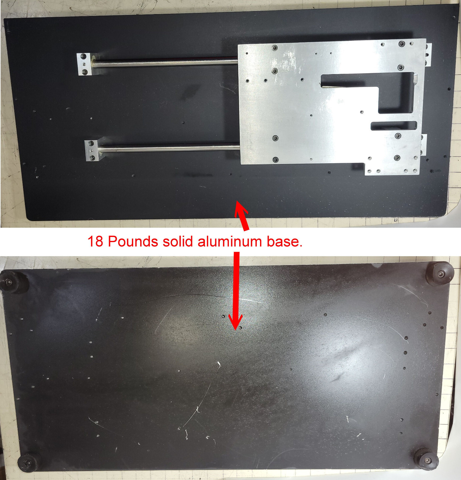 SLIDING SYSTEM ASSY, Travel round linear motion guide rail W/ 18 LBS solid alumi