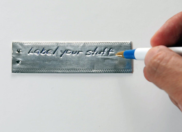 Emboss-o-tag Double Sided Write On Metal Labels for Outdoor, Gardening, and H…