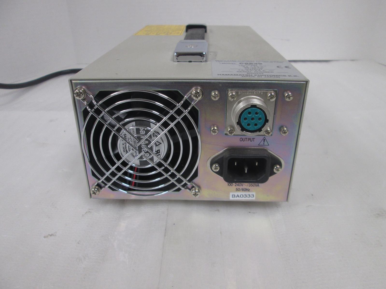HAMAMATSU PHOTONICS C8849 REGULATED CURRENT POWER SUPPLY FOR MODEL XE HG-LE LAMP