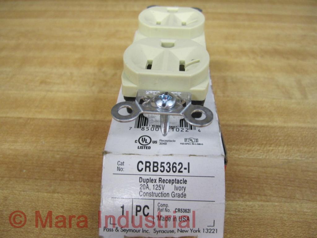 Pass & Seymour CRB5362-I Duplex Receptacle CRB5362I