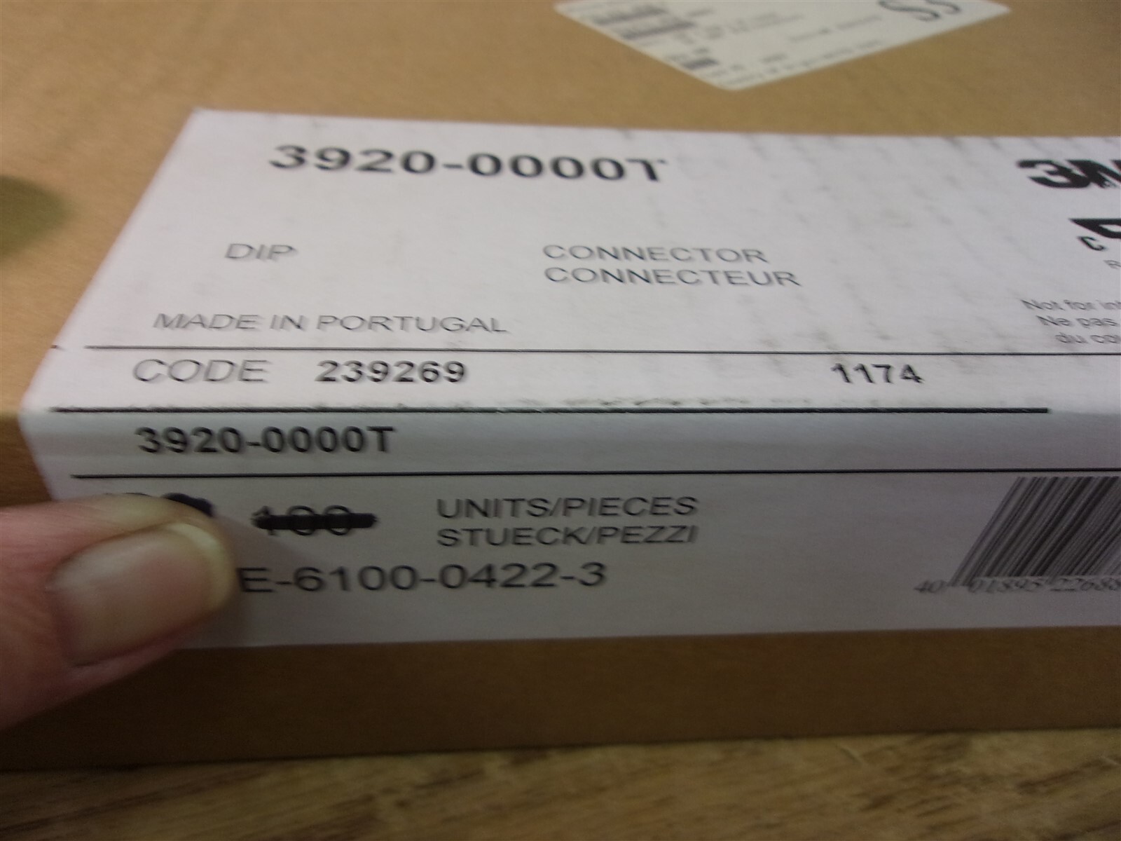 NEW 3M 392-0000T Mouser 517-3920T DE-6100-0422-3 Connectors, Lot of 10