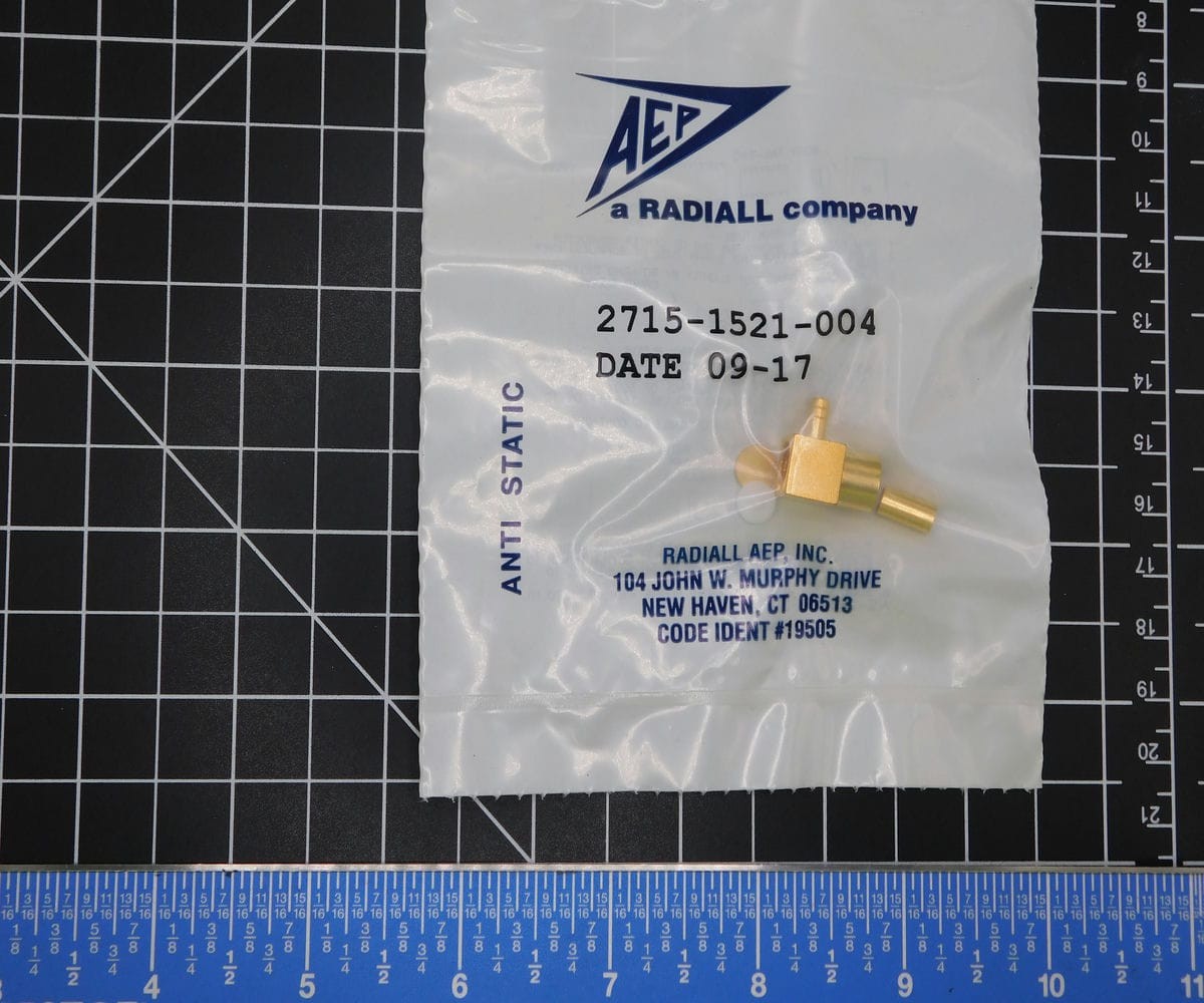 Lot of 3 AEP 2715-1521-004 RF Connectors / Coaxial Connectors 75 OHM / RIGHT AN