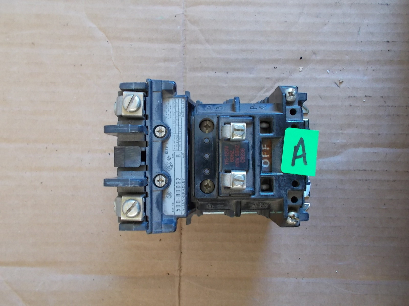 Allen Bradley 500-B0D92 Nema Size 1 Contactor, Series B *FREE SHIPPING*