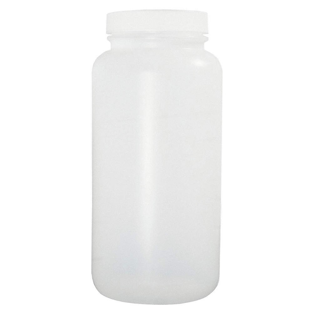 QORPAK PLC-03600 Bottle,152 mm H,Natural,71 mm Dia,PK180 41W419