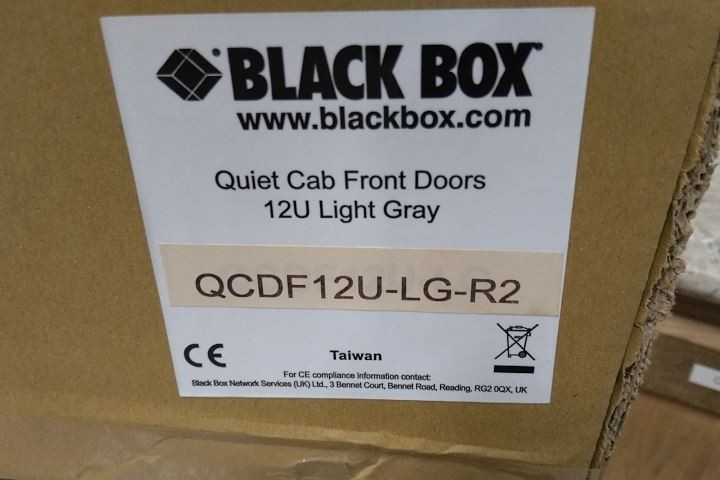 Black Box QCDF12U-LG Quiet Cab Front Doors 12U Light Gray