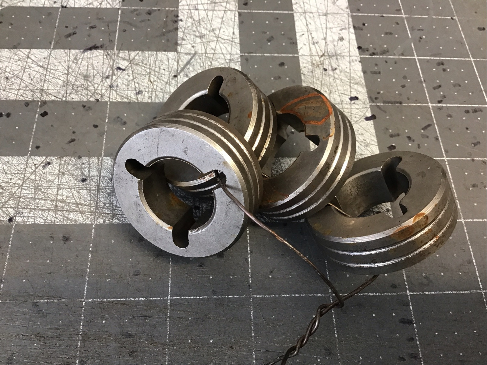 Miller Drive Roll (Lot Of 4)Grooved 1.3MM .052V(LB28N)