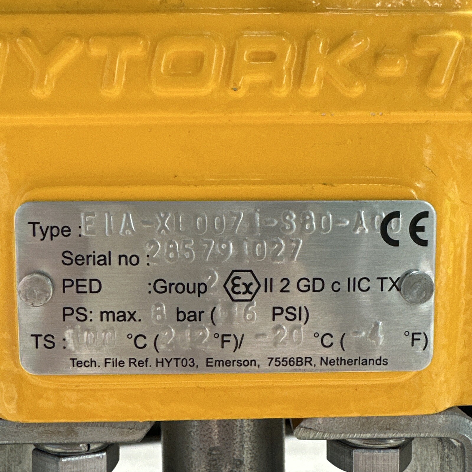 Stonel Quartz Limit Switch / HYTORK EIA-XL0071-S80-A00 116PSI / AVCO 1” 1000 Ser