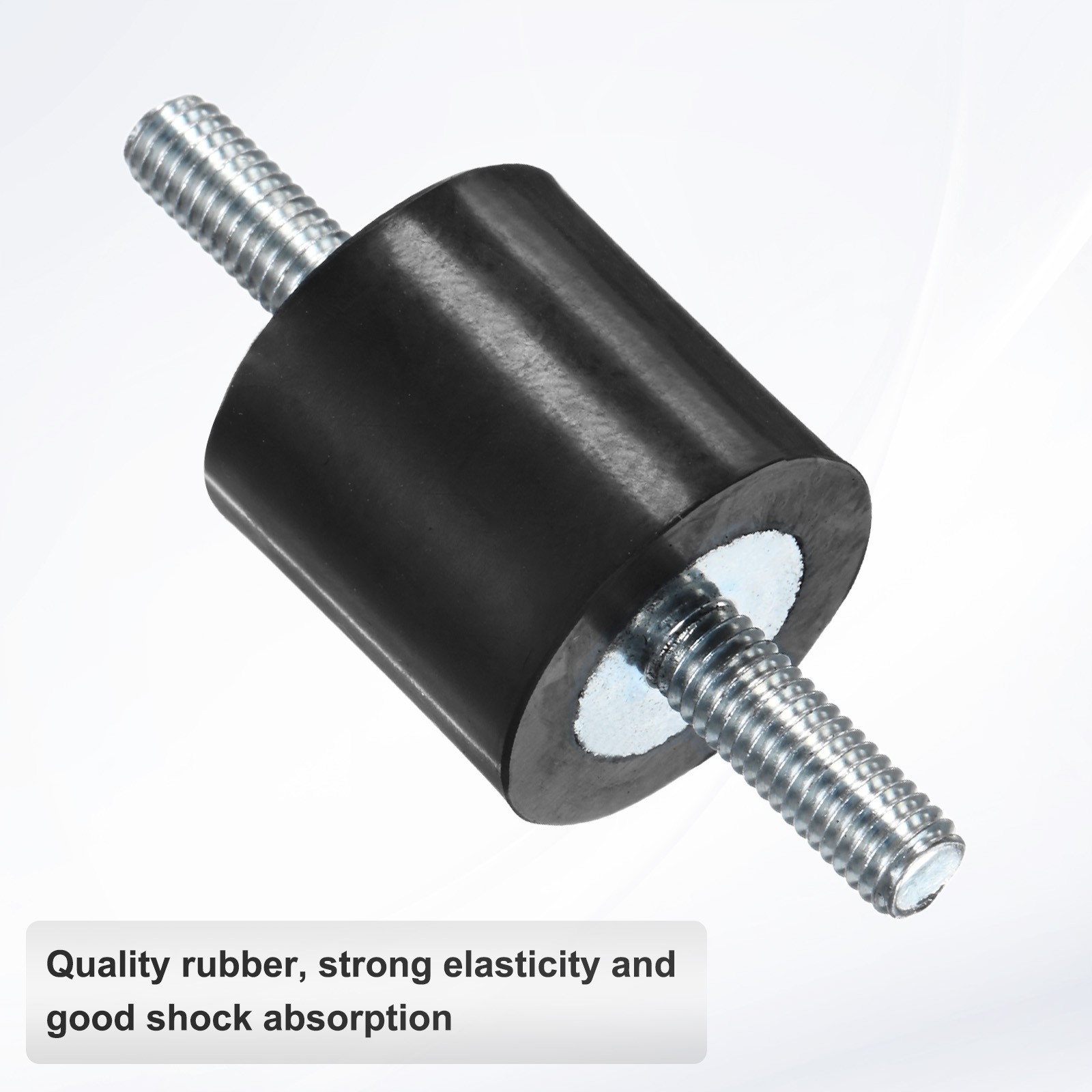 4-Pack Rubber Mounts with M5 x 15mm Double Studs Male D20mmxH20mm