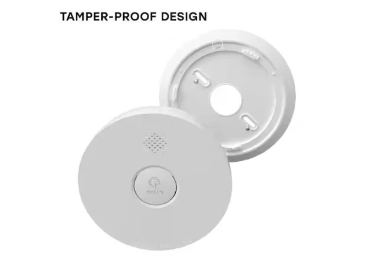 USI Hardwired and 1-Year Battery Backup Smoke Detector with Photoelectric Sensor