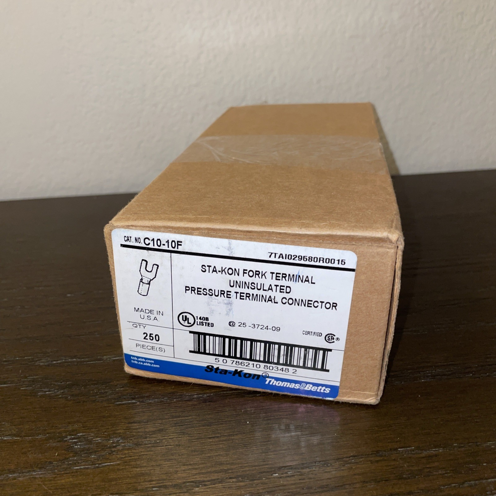 Sta-Kon C10-10F Fork Terminal 250 Piece