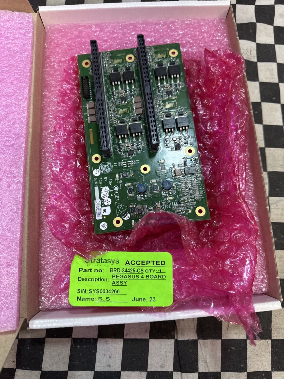 Stratasys BRD-34425-S, BRD34425S, PEGASUS 4 BOARD ASSY, GOOD FOR PART