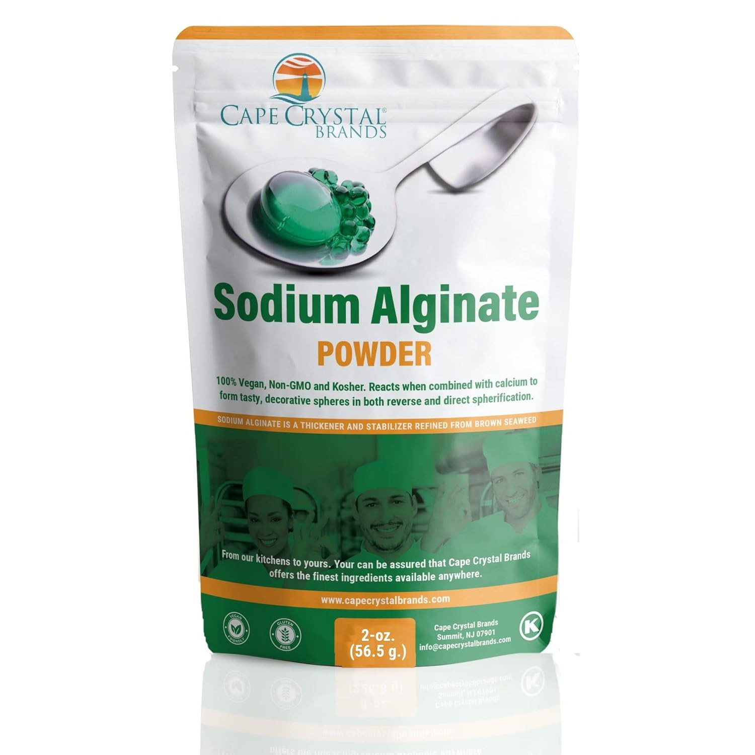 Sodium Alginate 100% Food Grade | Natural Thickening Powder & Gelling Agent for
