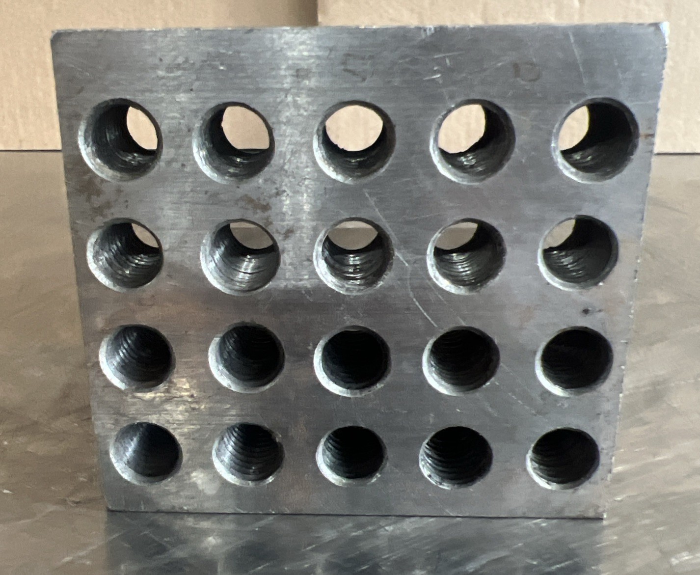 Machinist Tool, Angle Plate With Threaded Holes, Steel, Used Surplus