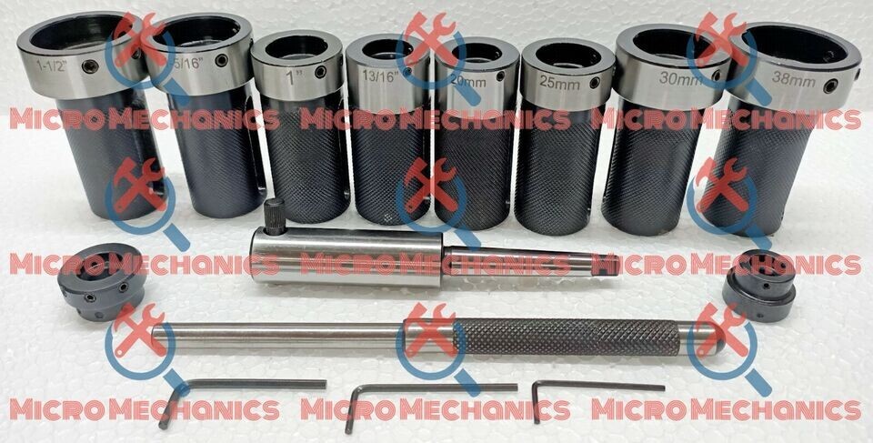 10x Die Holder Kit For Lathe Tailstock Morse Taper # 1 Sliding Action- Inch & MM