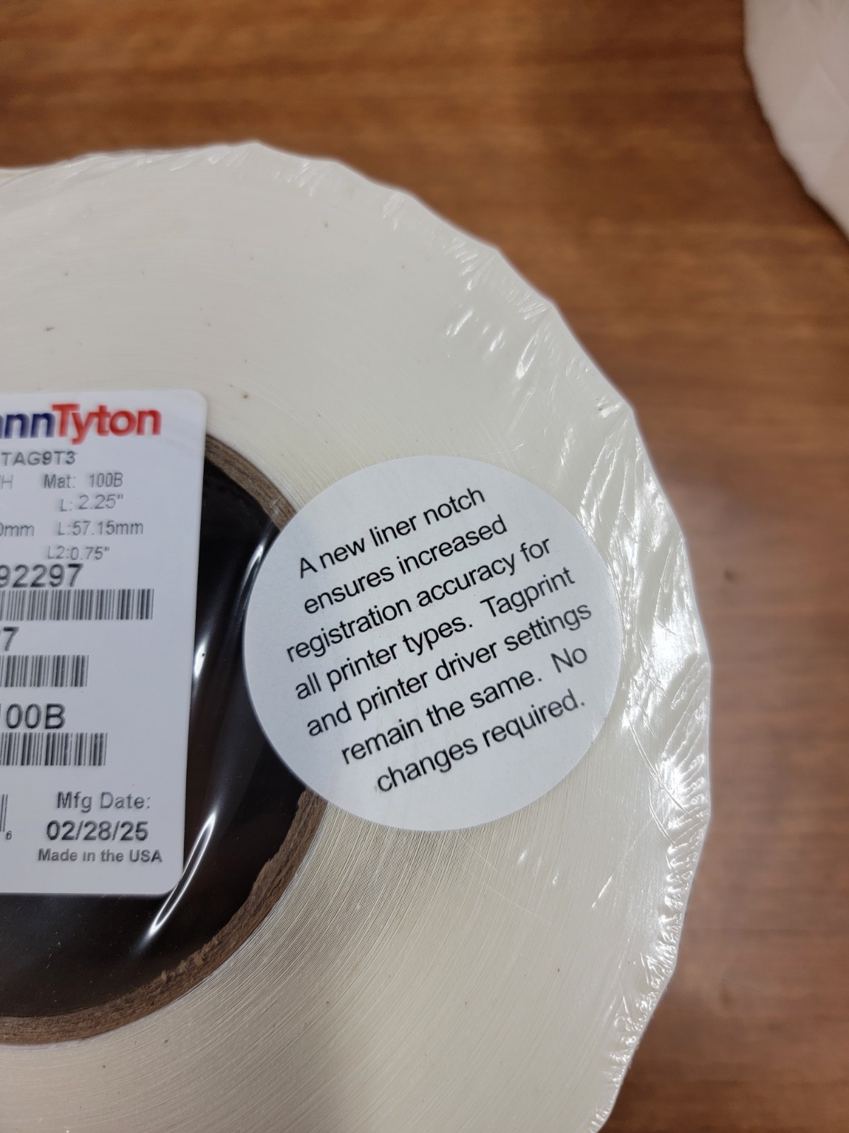 HellermannTyton TAG9T3-100B, 5000pk, 1″ Wide X 2-1/4″ Long, 2/28/25 Mfg Date