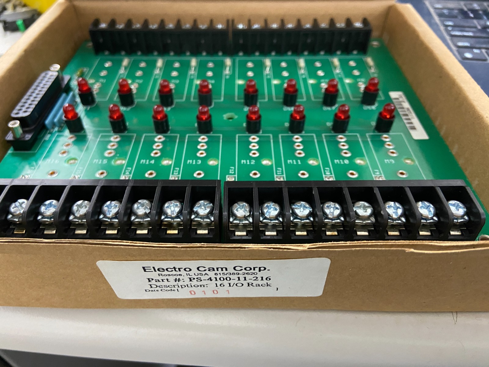 ELECTRO CAM CORP OUTPUT 16 i/o rack BOARD PS-4100-11-216 NEW
