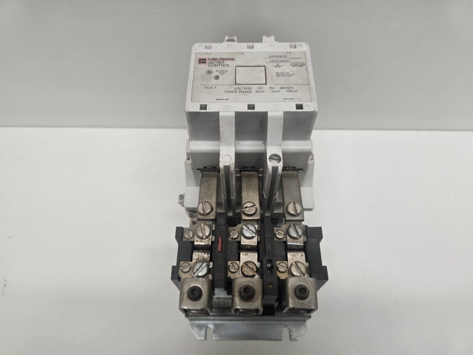 GOOD USED! CUTLER-HAMMER NEMA SIZE 4 MOTOR CONTROL STARTER 5250C84G07