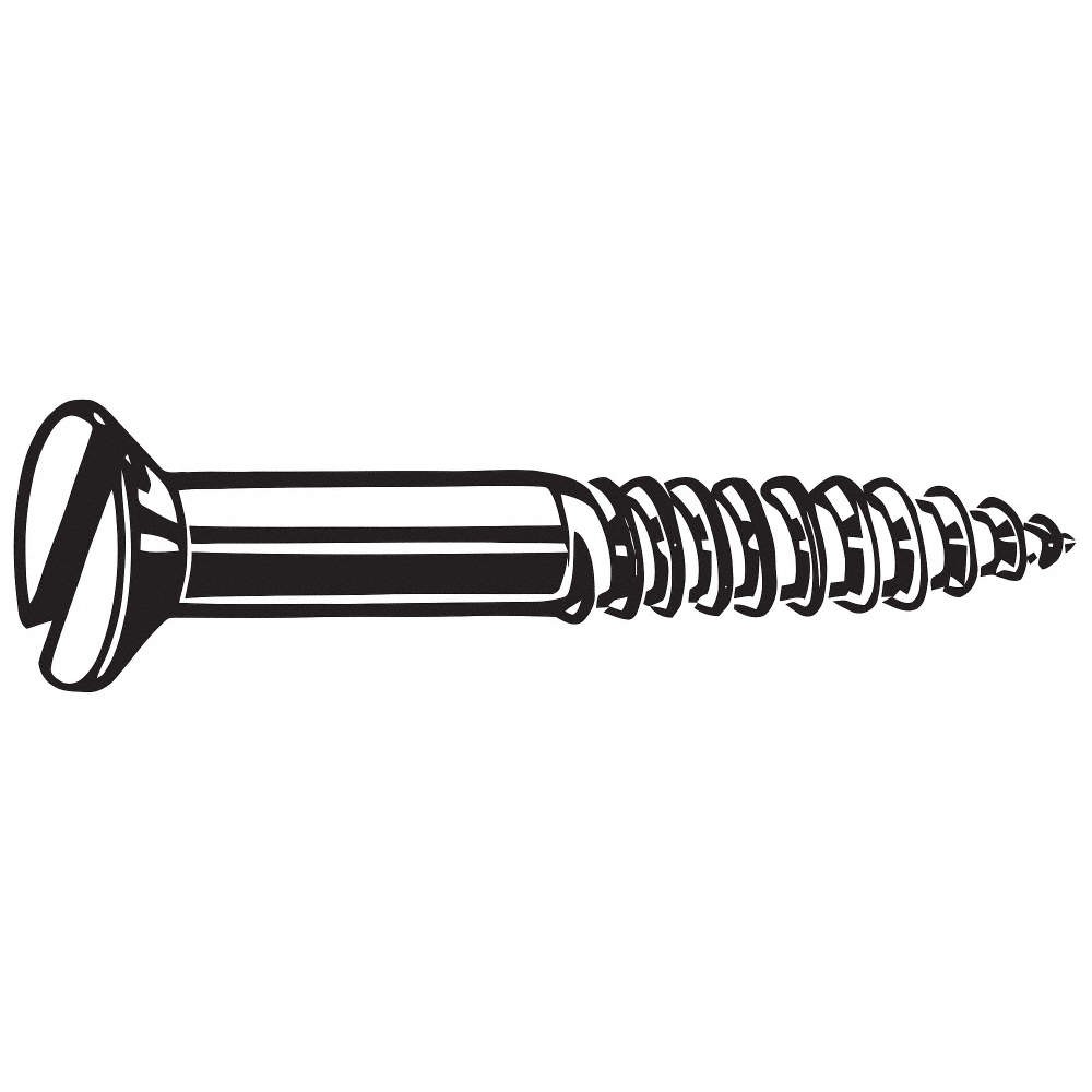 GRAINGER APPROVED U25130.013.0075 Flat Hd Wood Scrw,Zinc,#6,3/4″L,PK100 31JF01
