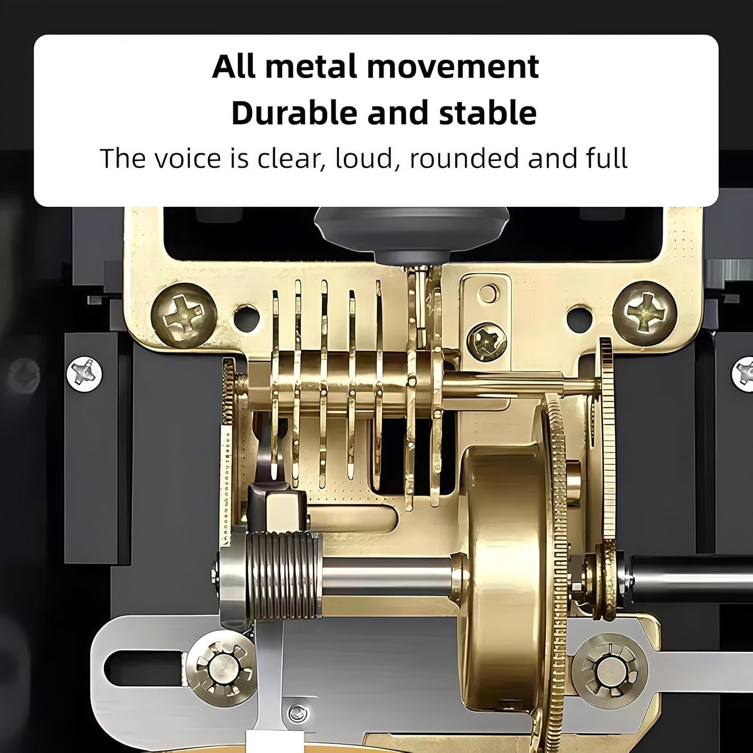 NALU Metronome – Classic Mechanical Wind-Up Design with Bell for Piano, Guitar,