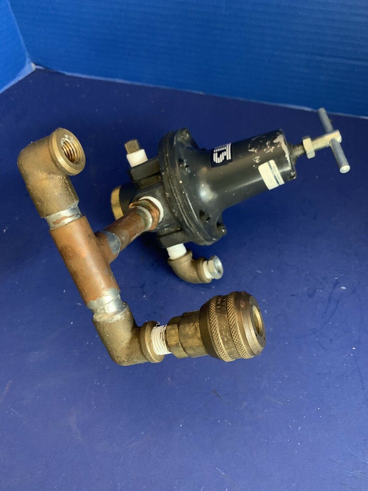 Watts R119-04C Air Regulator Assy w/ Hanson 3000 Push-Tite Coupling, Used