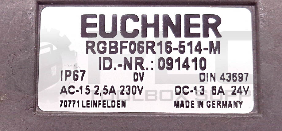 NEW EUCHNER RGBF06R16-514-M TRAVEL ROLLER SWITCH AC-15 2.5A 230V DC-13 6A 24V