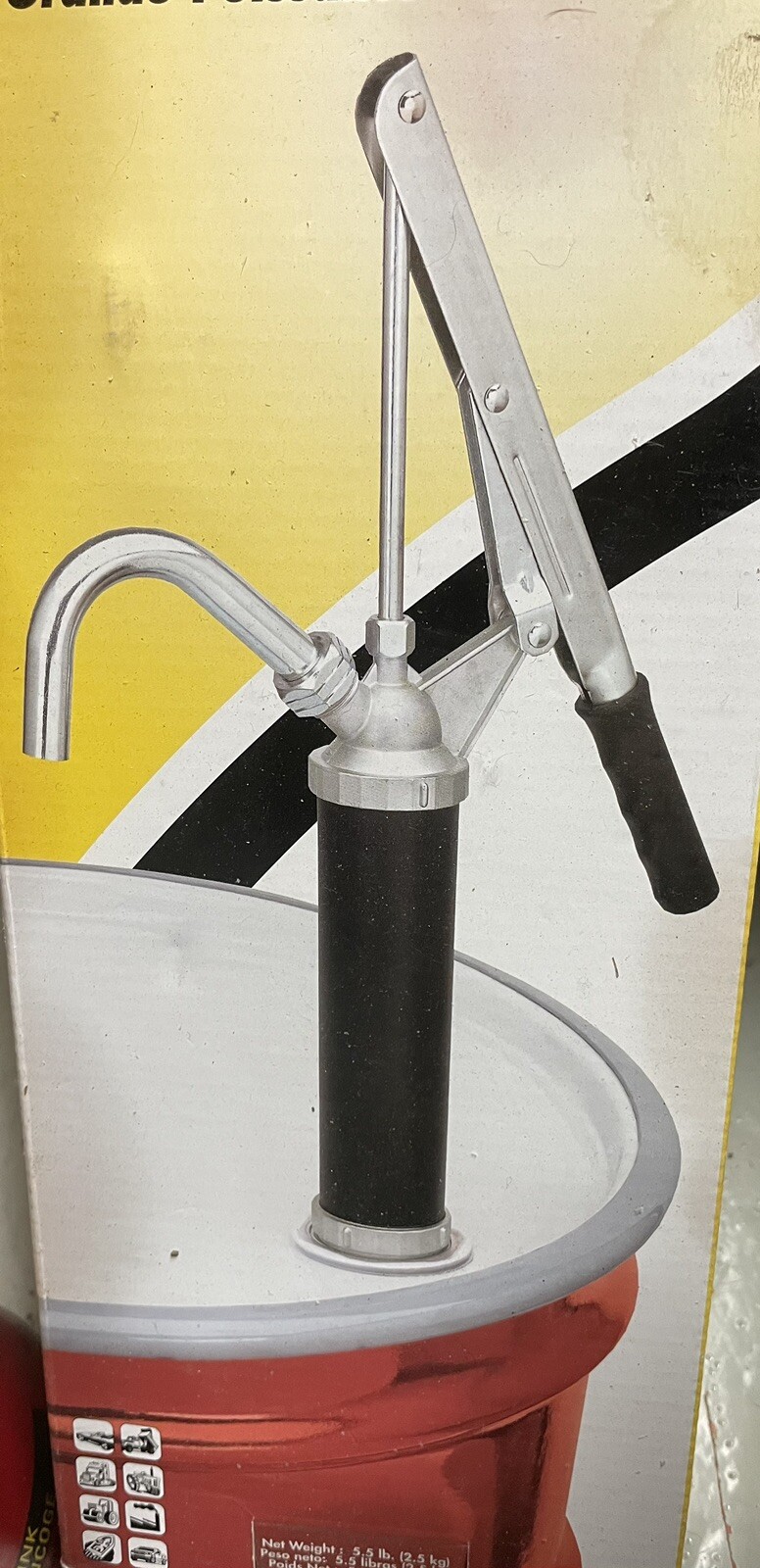 lumax LX-1316 Steel/Aluminum Lever-Driven Lubrication Pump: 0.1 gal/Turn